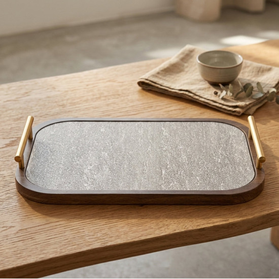 Wooden Tray Set 2 Pcs